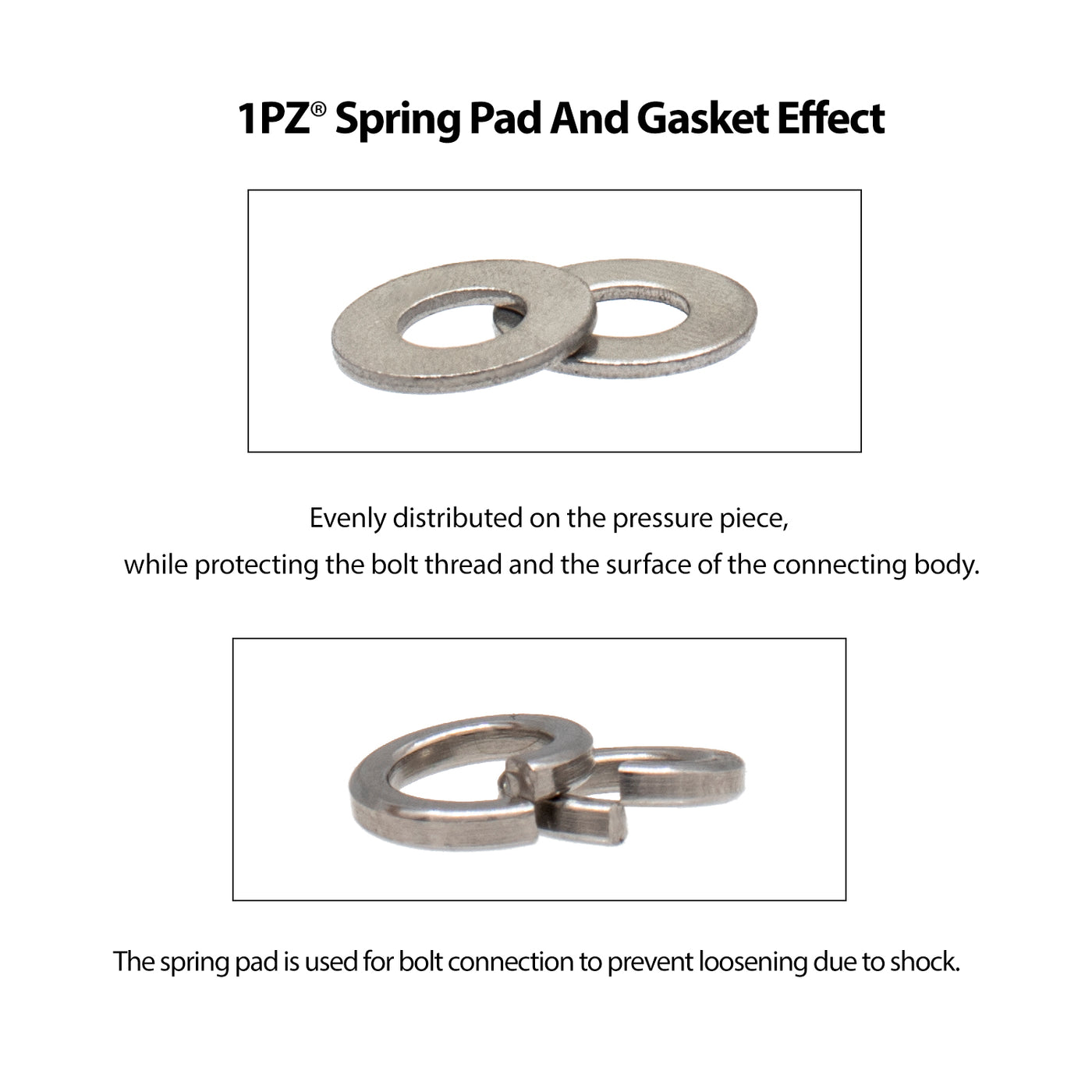 1PZ Premium Exhaust Bolt and Gasket for GY6 50cc 70cc 90cc 110cc 125cc 150cc GMB139 Engine Scooters ATV (Silver)