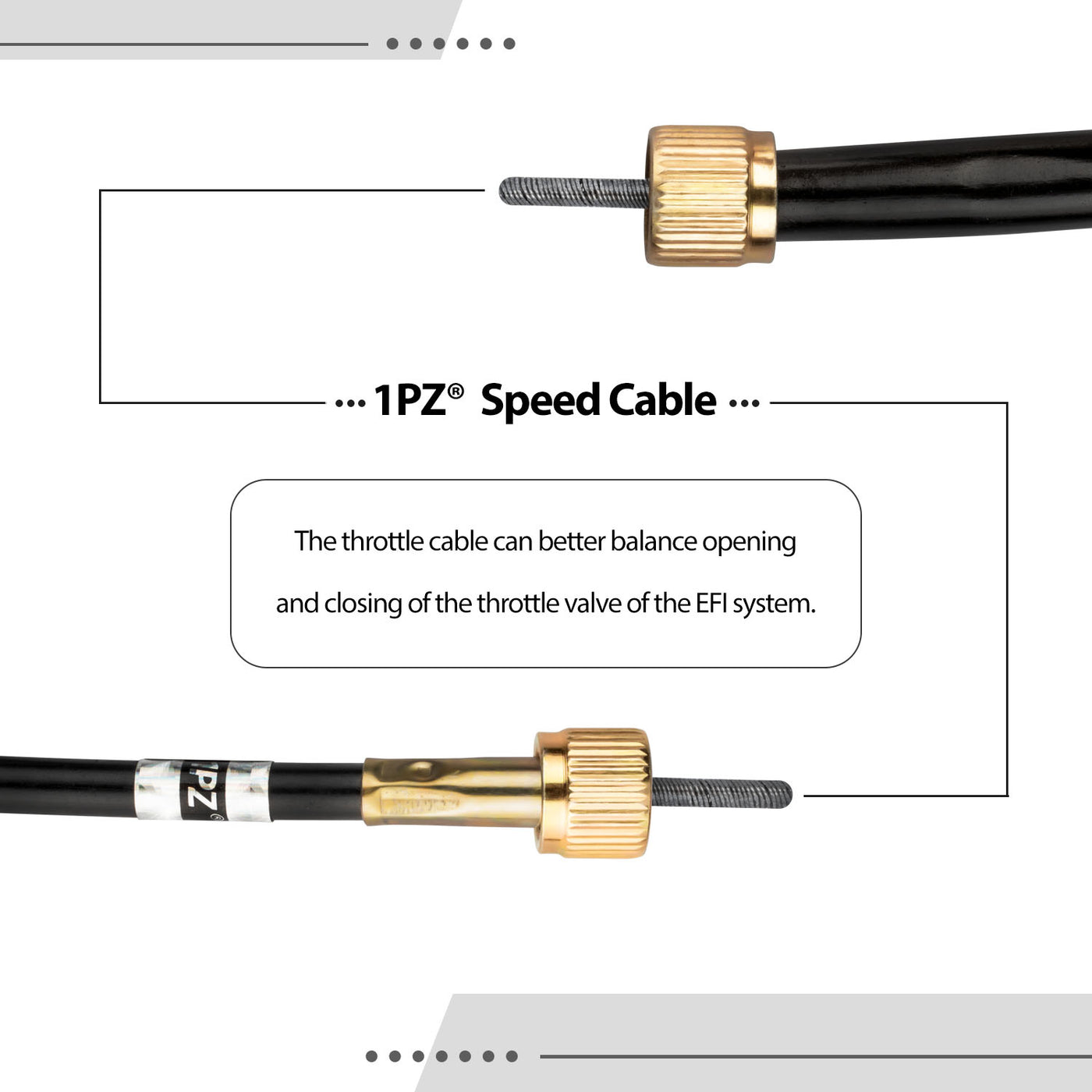 1PZ Gy6 50cc Scooter Speedometer Speedo Cable M12 Thread for ATM Peace Ice NST