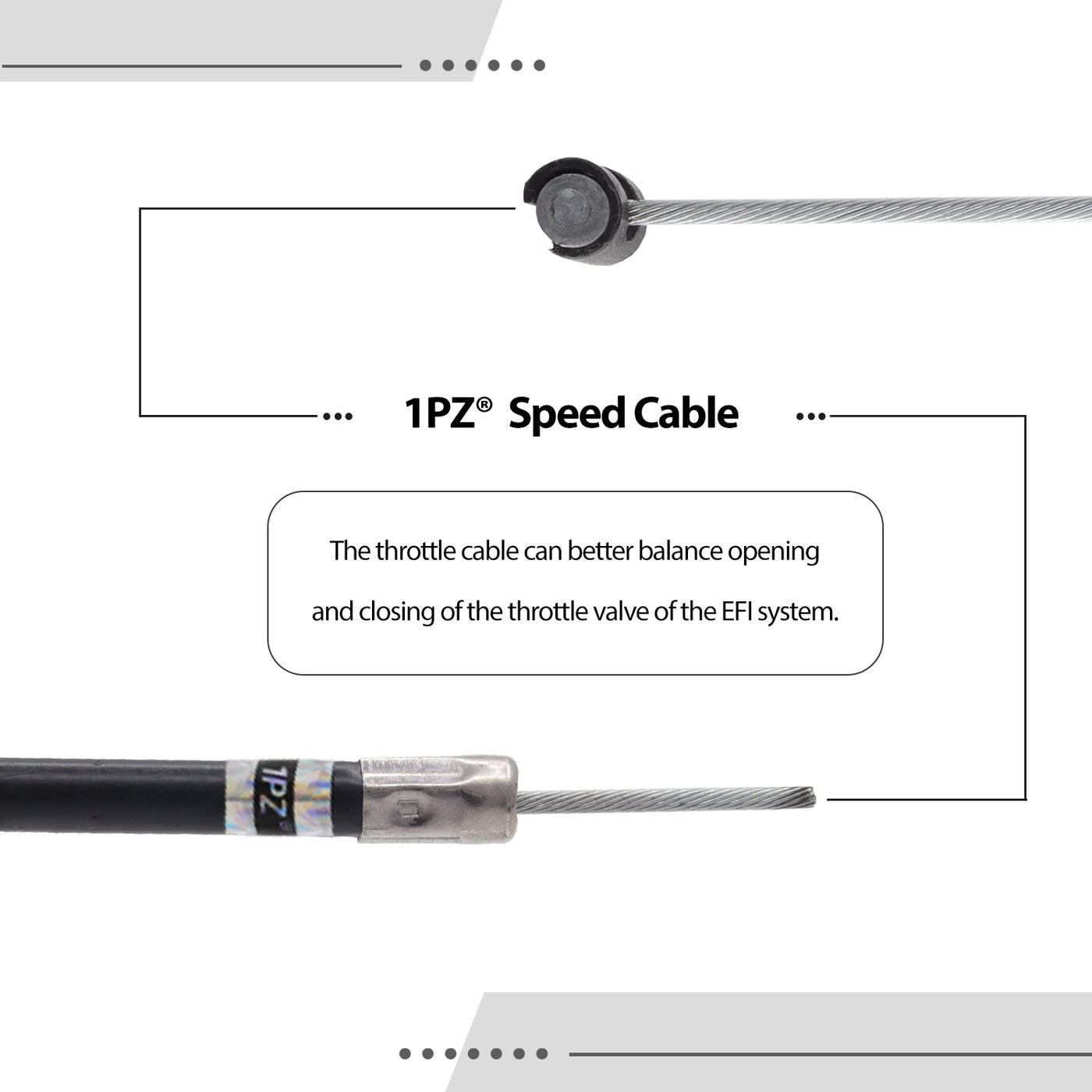1PZ Premium 48" Throttle Control Cable 48 inch for Mini Bike Go Kart