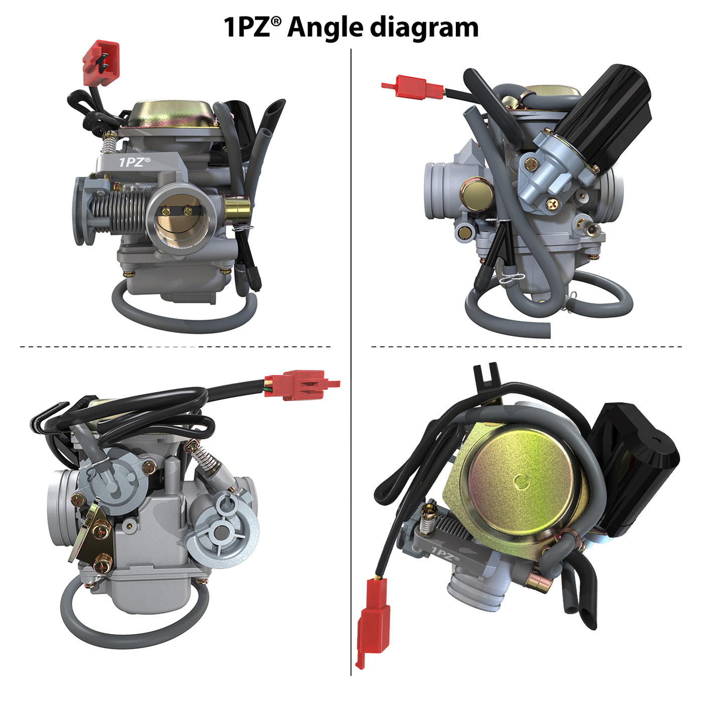 1PZ PD24J Carburetor PD24J Carb for 4-Stroke GY6 125cc 150cc ATV Engines Electric Choke Motorcycle Scooter 152QMJ 157QMI