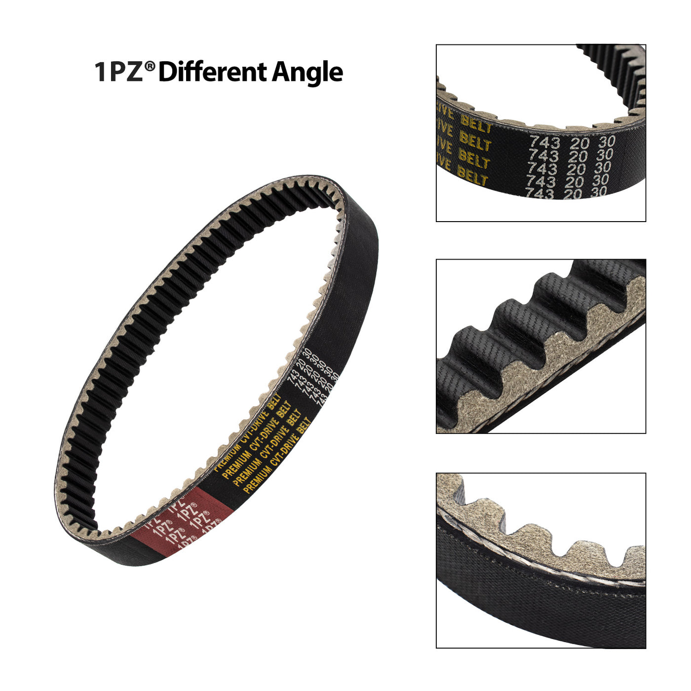 1PZ Premium CVT Drive Belt (Size 743-20-30) for GY6 125cc 150cc 152QMI 157QMJ Short Case Scooter Moped ATV Go Kart