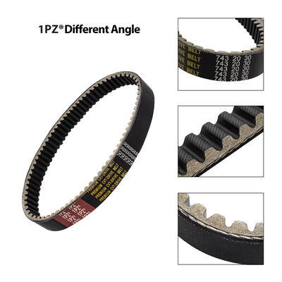 1PZ Premium CVT Drive Belt (Size 743-20-30) for GY6 125cc 150cc 152QMI 157QMJ Short Case Scooter Moped ATV Go Kart