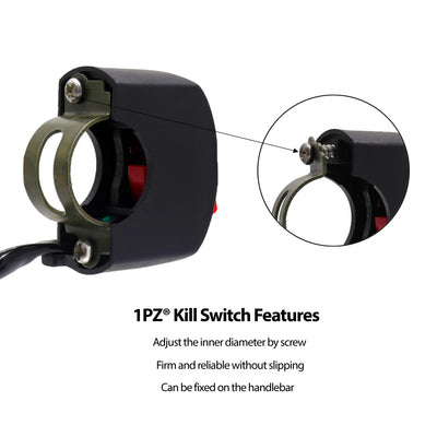 1PZ Motorcycle Handlebar Toggle Switch Button On Off for LED Headlight Scooter ATV Dirt Pit Baja Doodle Bug DB30 Mini Bike