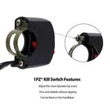1PZ KB1-L01 Motorcycle Handlebar Toggle Switch Button On Off for LED Headlight Scooter ATV Dirt Pit Baja Doodle Bug DB30 Mini Bike