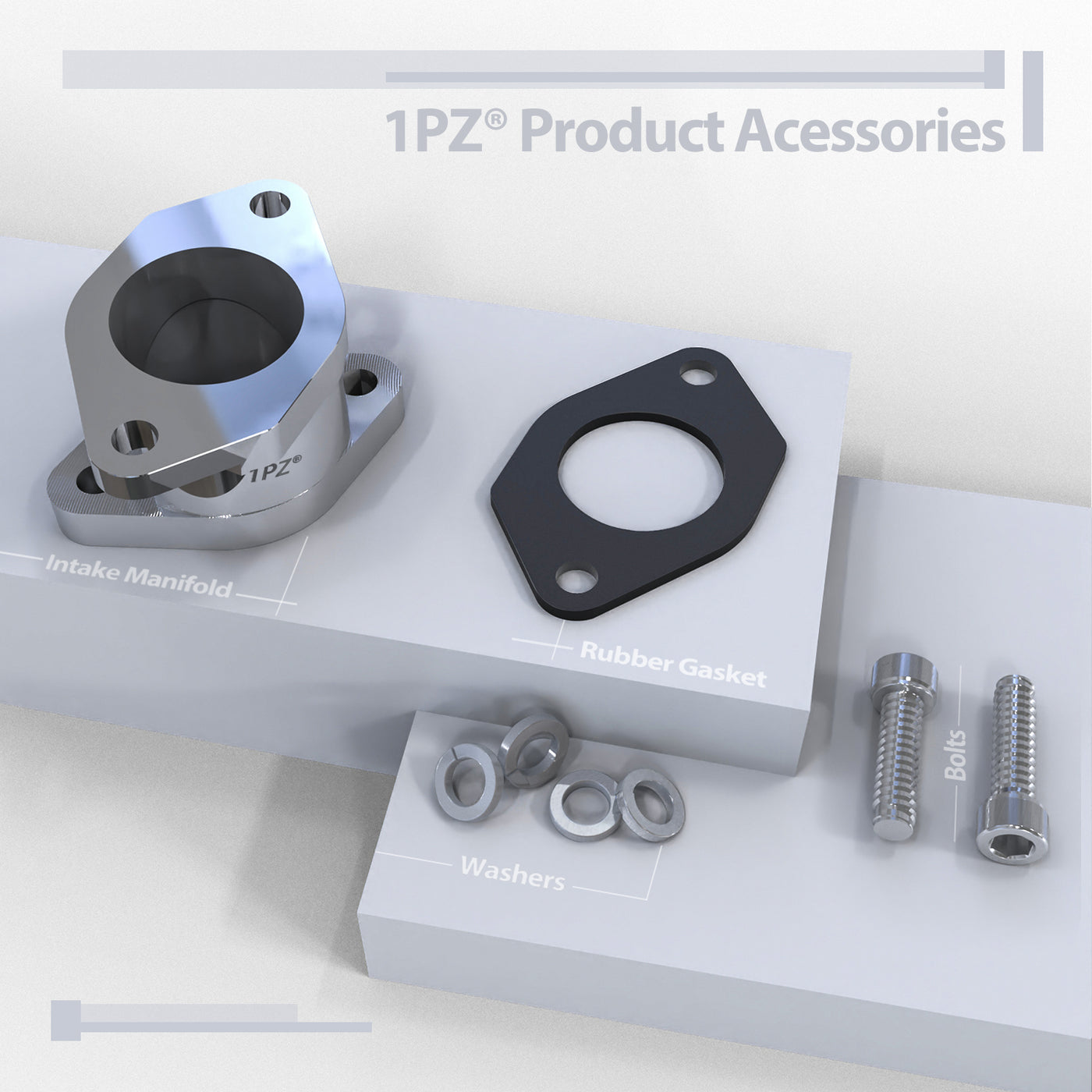 1PZ CNC 6061-T6 Aluminum Carburetor Intake Manifold Boot Joint Replacement for Yamaha Warrior Wolverine 350 YFM350 YFM350X YFM350FGX 87-04 ATV Quad 4Wheeler 1UY-13586-01-00 1UY-13586-02-00