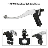 1PZ SL1-C39 7/8'' Sliver Chrome Clutch Lever + 39" Clutch Cable for 50cc 70cc 90cc 110cc 125cc SSR Apollo Chinese Dirt Bikes Pit Bike
