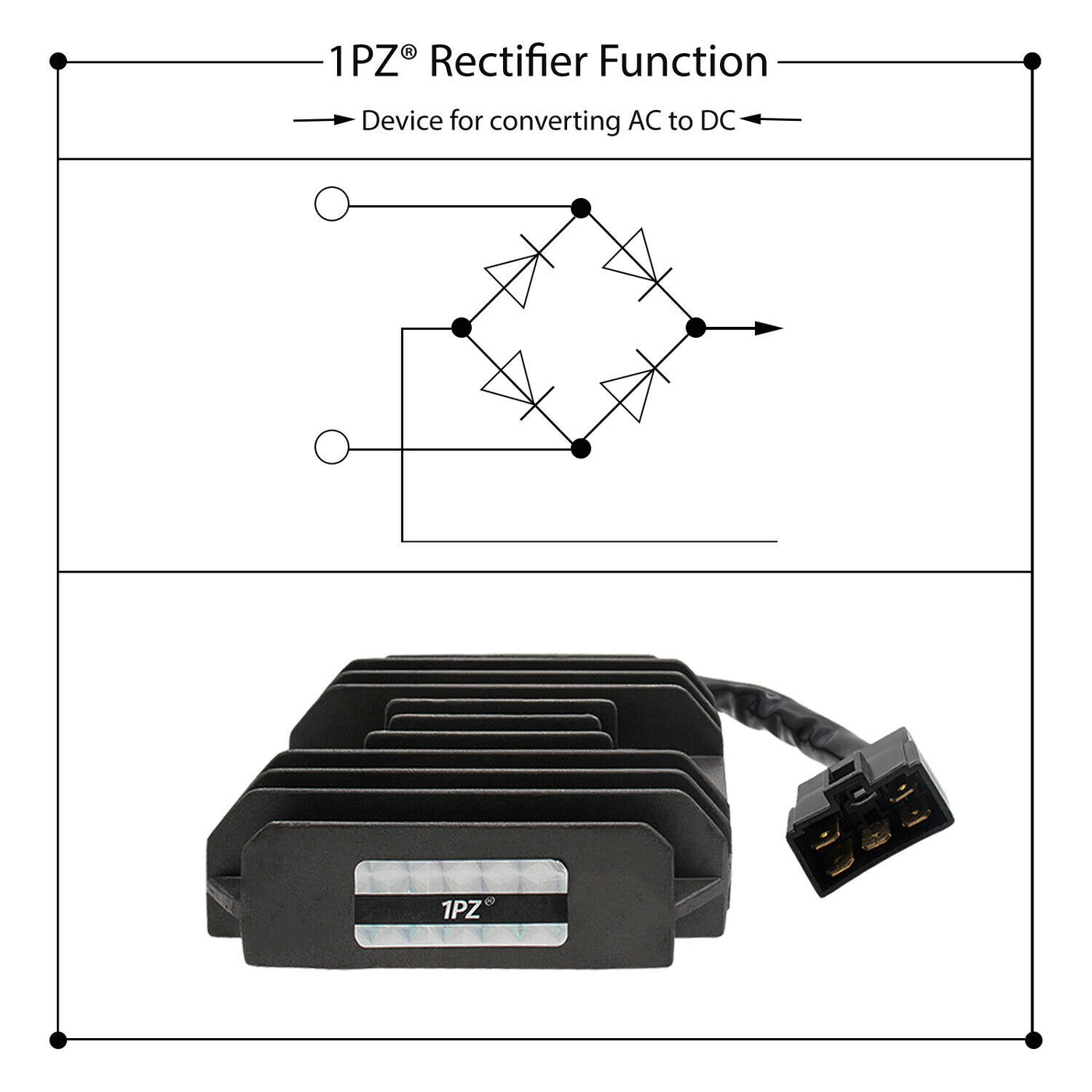 1PZ Regulator Rectifier Voltage for Suzuki GSXR 600 97-05 GSXR 750 96-05 GSXR 1000 01-04 GSX1300R Hayabusa 99-07 VL1500 Intrude 98-04 LT-F500F Quadrunner 98-99