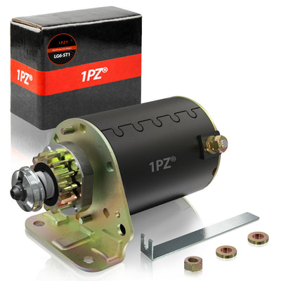 1PZ Starter Motor for Briggs and Stratton Cub Cadet 14.5 16 16.5 17 17.5 18 18.5 HP New Holland Toro 14 Tooth Steel Gear 593934 693551 LG693551 BS693551 SE501848