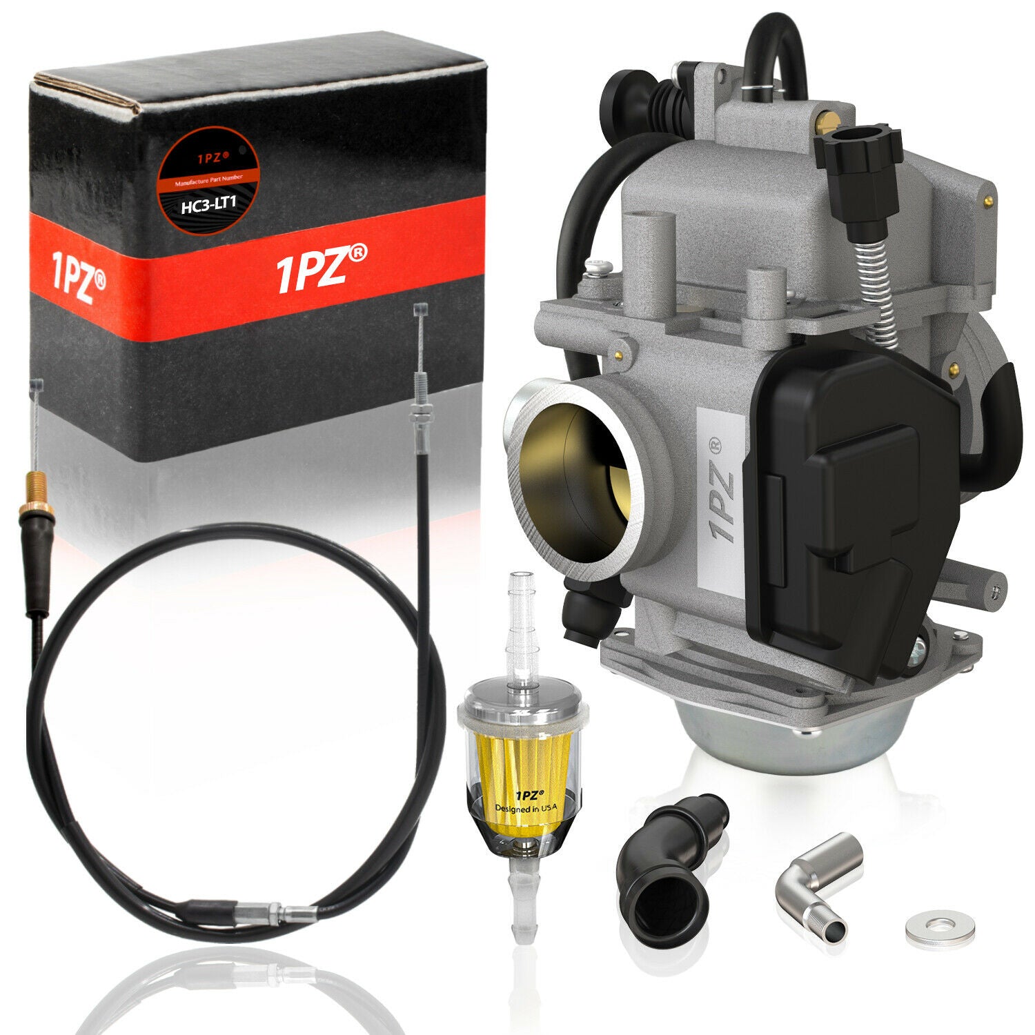 1PZ Carburetor & Throttle Cable Replacement for Honda FourTrax TRX300 1988-2000