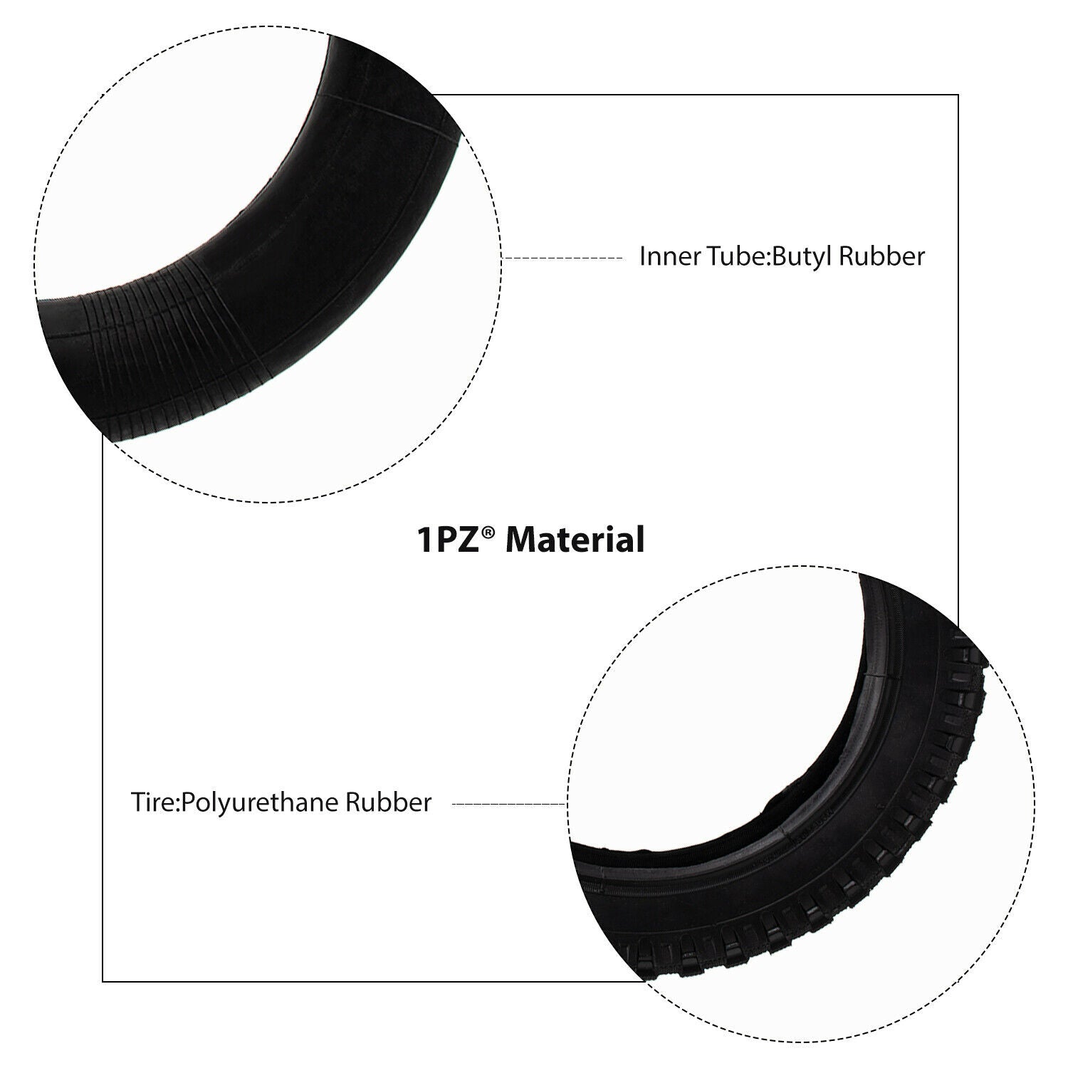 1PZ Heavy Duty 12.5x2.75 (12 1/2x2.75) Tire & Inner Tube for MX350 MX400 Dirt Rocket X-Treme X-560 Mini Pocket Bikes