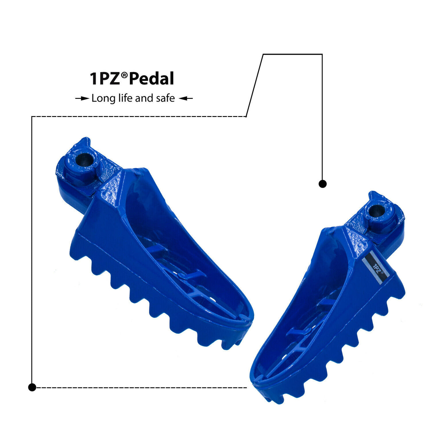 1PZ Blue Aluminium Footrest Foot Pegs Rest Replacement for Honda XR50R CRF50 CRF70 CRF80 CRF100F Yamaha PW50 PW80 TW200 TTR90 TTR90E Dirt Bike Motocross
