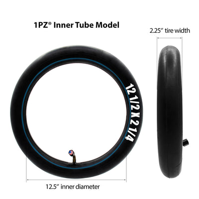 1PZ 12 1/2"x2 1/4" (12.5x2.25) Inner Tube for Razor Pocket Mod Bella Chrissy Hannah Montana Electric Scooters Razor MX125 Dirt Rocket Replacement Inner Tube with TR87 Bent Valve Stem
