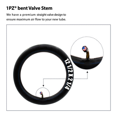 1PZ 12 1/2"x2 1/4" (12.5x2.25) Inner Tube for Razor Pocket Mod Bella Chrissy Hannah Montana Electric Scooters Razor MX125 Dirt Rocket Replacement Inner Tube with TR87 Bent Valve Stem