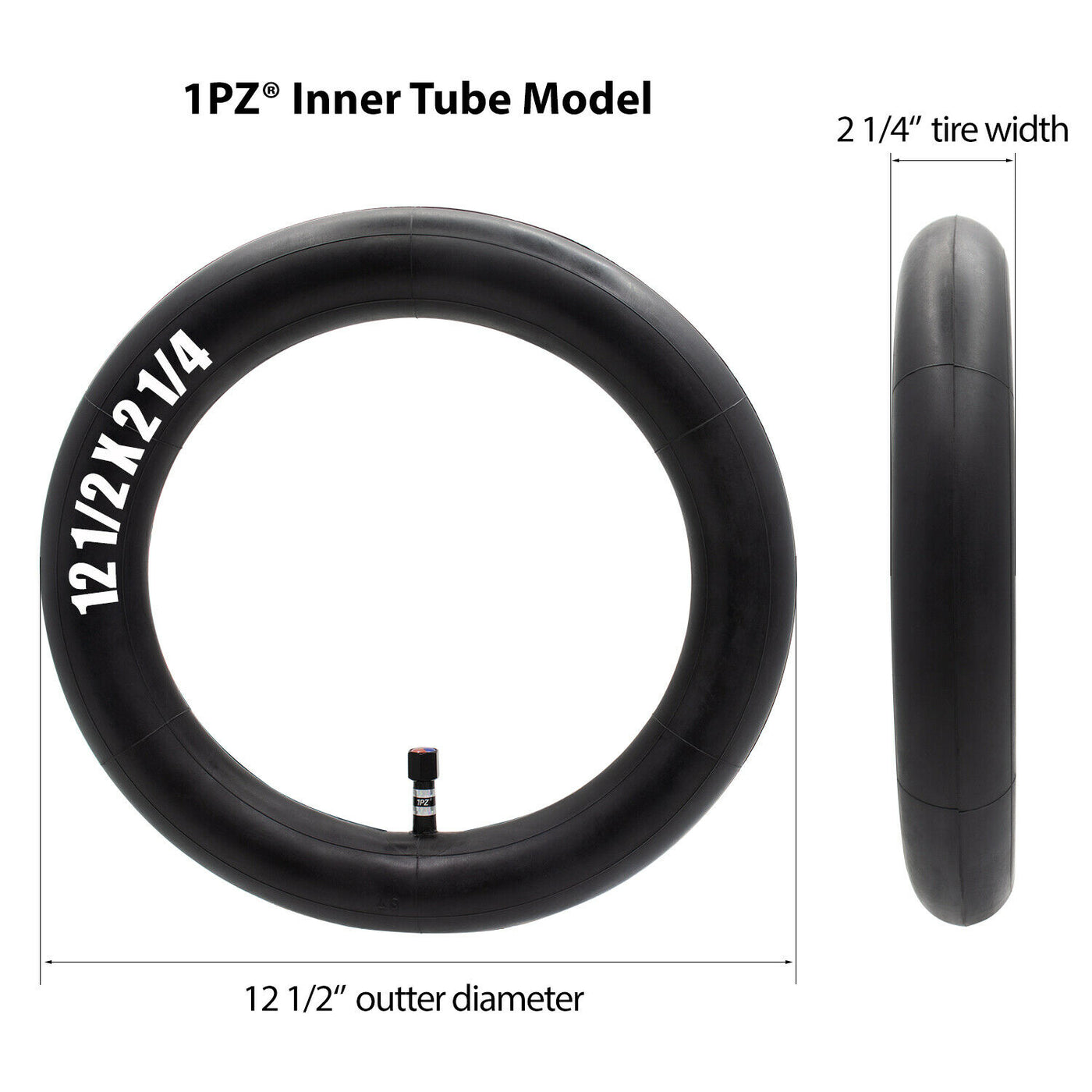 1PZ 12.5x2.25 (12 1/2" x2 1/4") Inner Tube for Razor Pocket Mod Bella Betty Bistro Daisy Hannah Sweet Pea Schwinn GT - Gas & Electric Scooters Kids Balance Bike Knee Walker