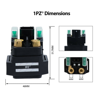 1PZ Starter Solenoid Relay Replacement for Yamaha YFM700 Raptor 700 700R 2006-2020 1S3-81940-00-00 5UG-81940-00-00