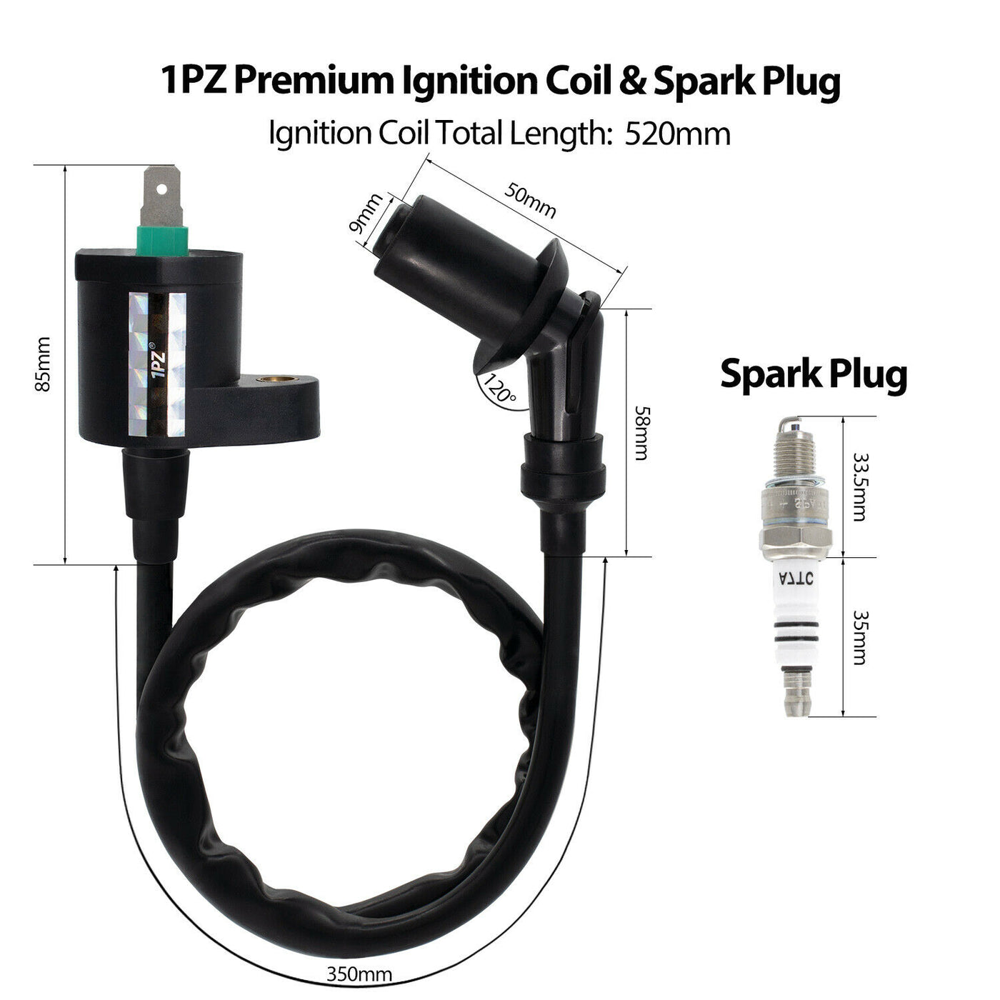 Paul Eagle CDI Box + Ignition Coil + Spark Plug Wire Kit – Honda CRF50 2004-2009