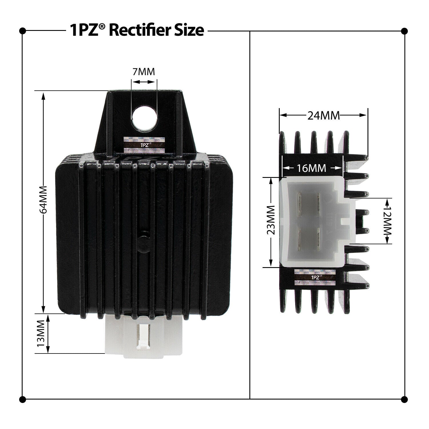 1PZ 4-Pin 12V Full-wave Motorcycle Regulator Rectifier for 50cc 70cc 90cc 110cc 125cc 150cc GY6 Engine Moped Scooter ATV