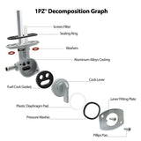 1PZ SL1-P01 Upgraded Fuel Gas Tank Petcock Valve Replacement for Yamaha YFS200 YFM250 350 400 600 YFZ350 YFZ450 Suzuki DRZ400 FZR600 LT80 LTZ250 LTZ400 Raptor 660 Wolverine Banshee 350 Grizzly Blaster
