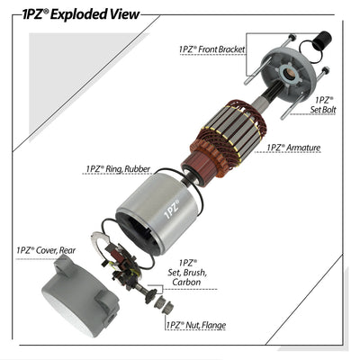 1PZ Starter Motor & Relay Solenoid Replacement for Honda Recon TRX250 Fourtrax Sportrax 250 ES TE TM R X 1985-1992 1997-2020