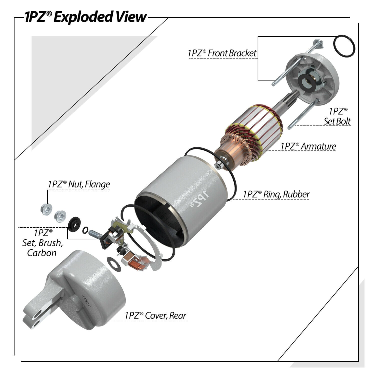1PZ Starter Motor Replacement for Honda Foreman TRX 400 450 500 FourTrax 400 31200-HM7-003 31200-HM7-A41
