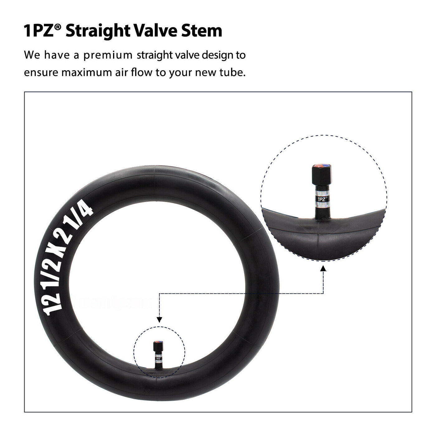 1PZ 12.5x2.25 (12 1/2" x2 1/4") Inner Tube for Razor Pocket Mod Bella Betty Bistro Daisy Hannah Sweet Pea Schwinn GT - Gas & Electric Scooters Kids Balance Bike Knee Walker