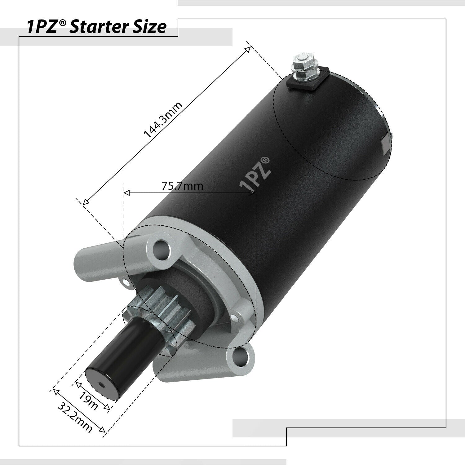 1PZ Starter Motor Replacement for Kohler 32-098-01 32-098-01-S 32-098-03 32-098-03-S 32-098-04 32-098-04-S