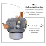 1PZ UMK-101 Carburetor Carb for Kohler #26 K241 K301 10hp 12hp Cast Iron Engines Cub Cadet 47-853-23-S (Extra Thick Gasket)