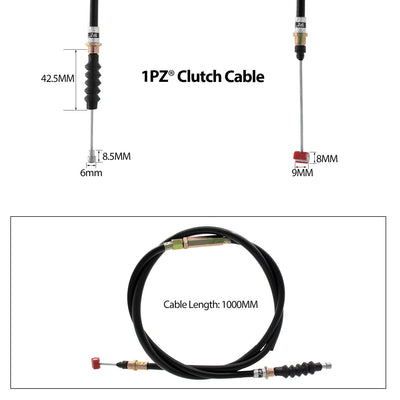 1PZ 7/8'' Sliver Chrome Clutch Lever + 39" Clutch Cable for 50cc 70cc 90cc 110cc 125cc SSR Apollo Chinese Dirt Bikes Pit Bike