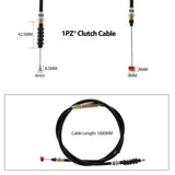 1PZ SL1-C39 7/8'' Sliver Chrome Clutch Lever + 39" Clutch Cable for 50cc 70cc 90cc 110cc 125cc SSR Apollo Chinese Dirt Bikes Pit Bike