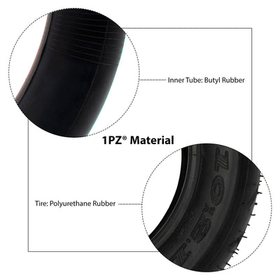 1PZ Heavy Duty 10 x 2.125/10 x 2 Tire Tyre & Tube with Bent Valve Stem for Smart Electric Balance Scooter Stroller Bicycle 10" inch Unicycle