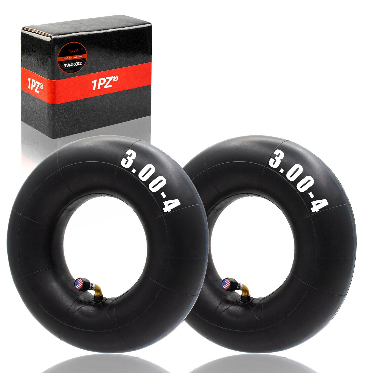 1PZ 3W4-X02 Heavy Duty 3.00-4 Inner Tube with TR87 bent Valve for