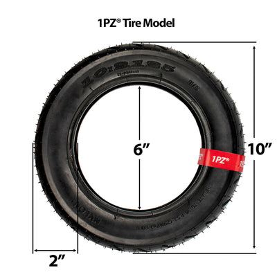 1PZ Heavy Duty 10 x 2.125/10 x 2 Tire Tyre & Tube with Bent Valve Stem for Smart Electric Balance Scooter Stroller Bicycle 10" inch Unicycle