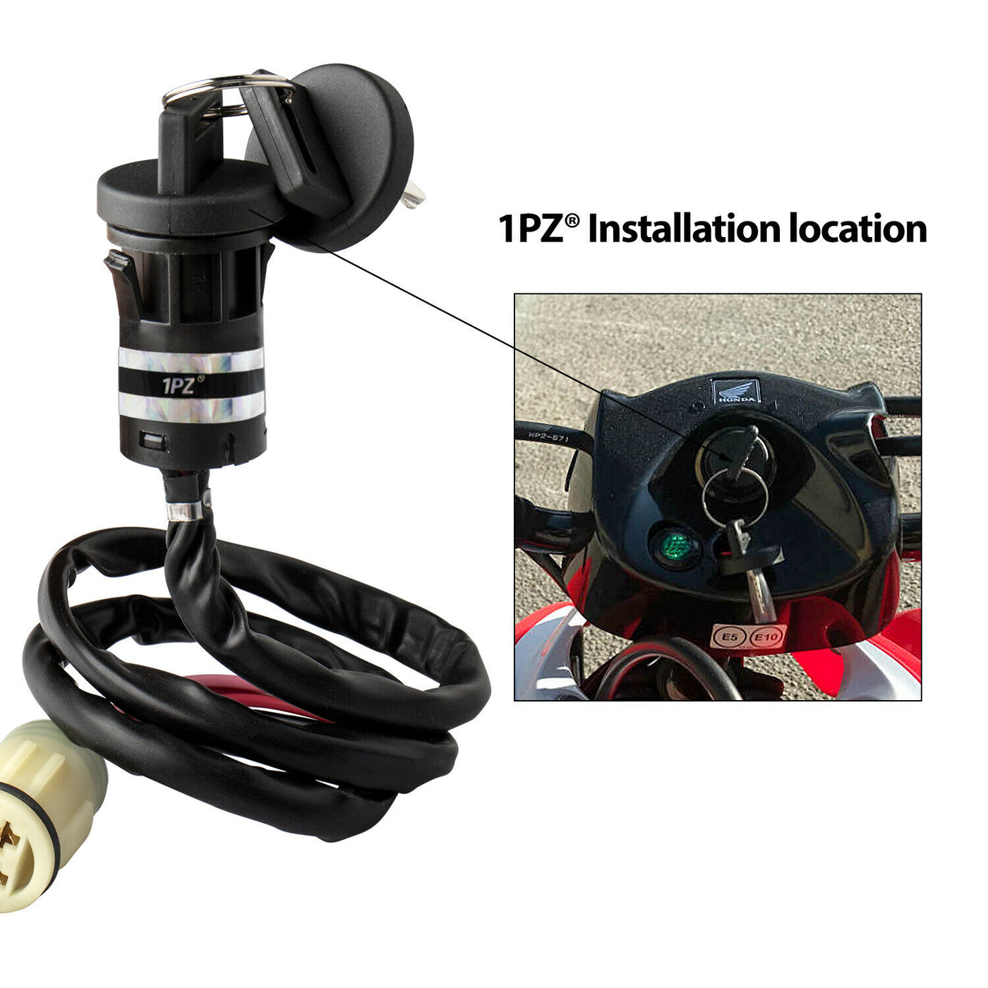 1PZ Ignition Key Switch Replacement for Honda Rancher 350 TRX-350 2000-2006