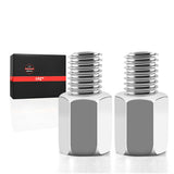 1PZ M8M-001 Mirror Adapters 10mm female to 8mm male Chrome for Motorcycle ATV Scooter Pit Dirt-Bike Mini-Bike (Pack of 2)