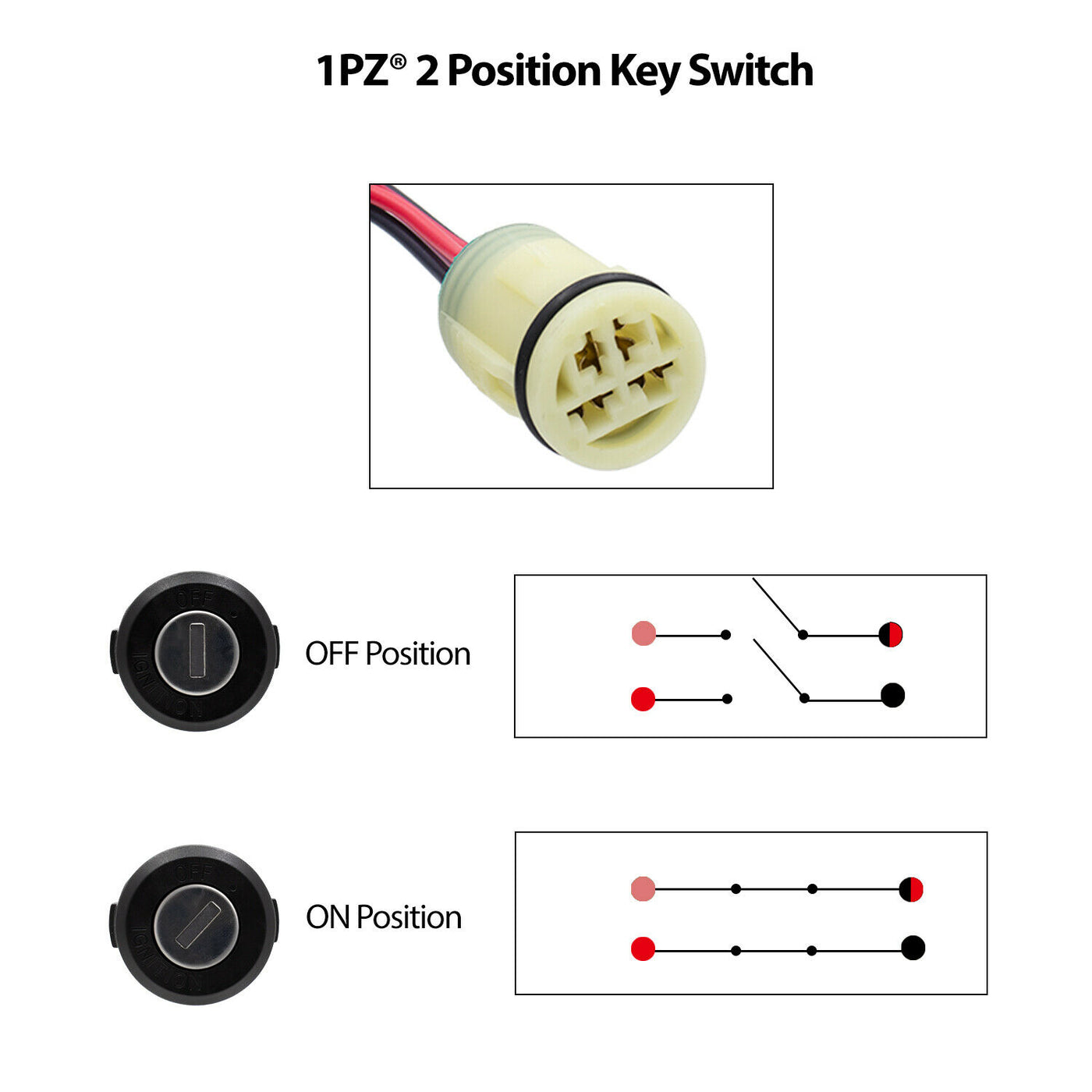 1PZ Ignition Key Switch Replacement for Honda Rancher 350 TRX-350 2000-2006