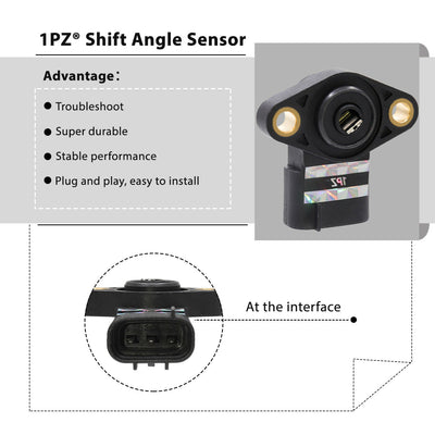 1PZ Shift Angle Sensor Replacement for Honda Recon 250 Rancher 350 420 Foreman 500 Pioneer 1000 TRX250 TRX350 TRX420 TRX500 ATV