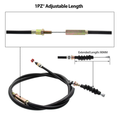 1PZ 7/8'' Sliver Chrome Clutch Lever + 39" Clutch Cable for 50cc 70cc 90cc 110cc 125cc SSR Apollo Chinese Dirt Bikes Pit Bike