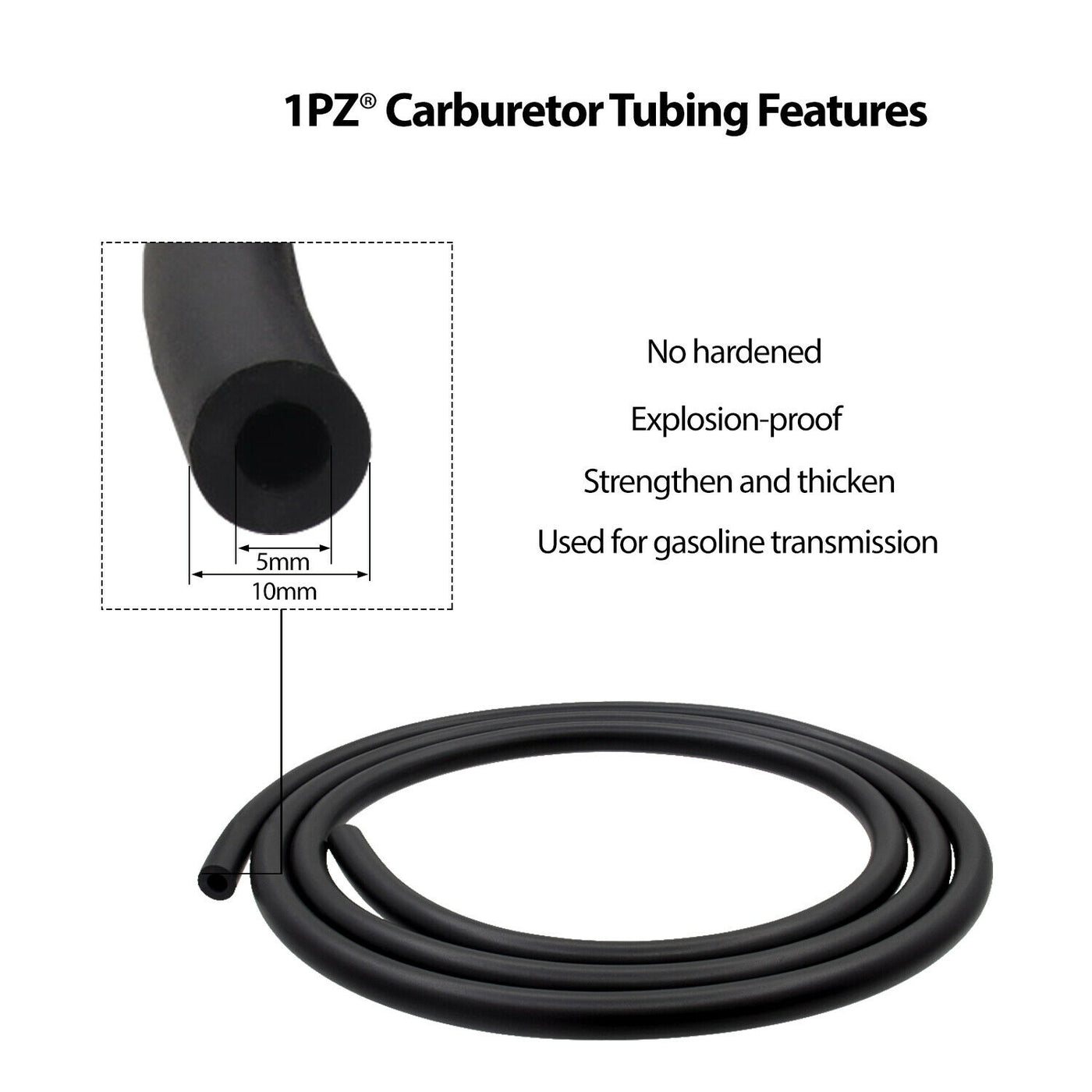 1PZ 3/16 & 1/4 Inch ID Gas Fuel Line Tubing Hose Clamps and Fuel Filter Set for Kawasaki Kohler Briggs & Stratton Small Engines