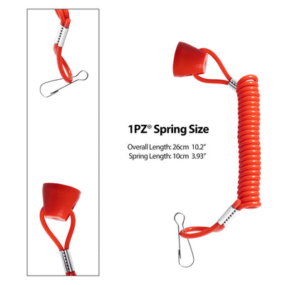 1PZ Dirt Bike Handlebar Mount Safety Tether Engine Kill Stop Switch Push Button 12V 2 Wires for Yamaha Honda Tohatsu Boat Outboard Motorcycle ATV Dirt Bike