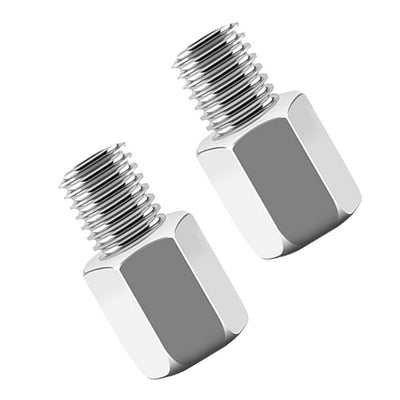 1PZ Mirror Adapters 10mm female to 8mm male Chrome for Motorcycle ATV Scooter Pit Dirt-Bike Mini-Bike (Pack of 2)