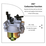 1PZ UM8-CT2 Carburetor Carb For Coleman PowerSports CT200U Trail200 Gas