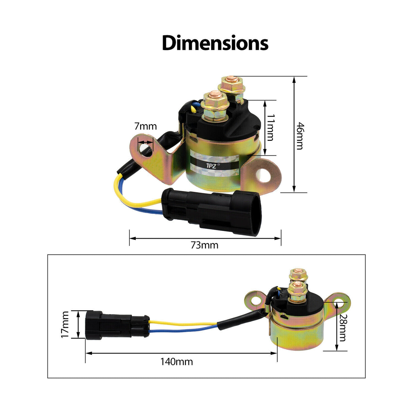 1PZ Starter Solenoid Relay for Polaris Ranger Sportsman Trail Boss RZR ACE 330 450 500 570 700 800 900 4012001
