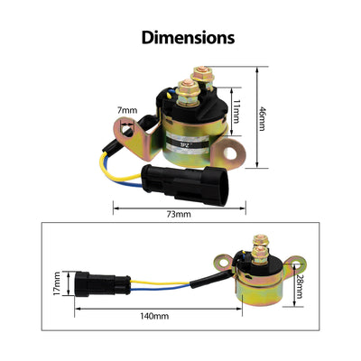 1PZ Starter Solenoid Relay for Polaris Ranger Sportsman Trail Boss RZR ACE 330 450 500 570 700 800 900 4012001