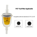 1PZ KHX-F01 Premium 1/4" and 5/16" inch Universal Fuel Filter Barbed Clear Replacement for Honda Kohler John Deere Toro (Pack of 10)