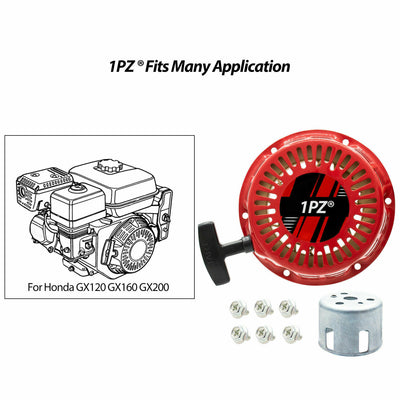 1PZ Pull Recoil Starter Start for 196cc Coleman BT200X CT200U Trail CT200U-EX Mini Bike Motovox MBX20 TrailMaster MB200 Predator 212cc Baja Hammerhead 80T Go kart