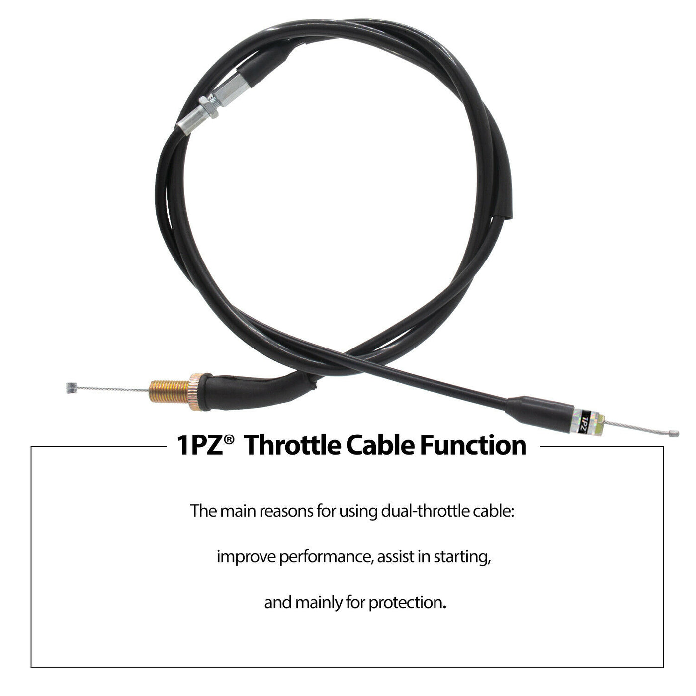 1PZ Throttle Cable Replacement for Yamaha YFM350 350 Warrior 2001-2004