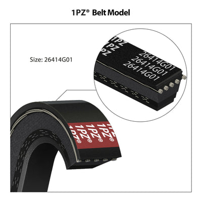 1PZ Drive Belt & Starter Belt Set Replacement for EZGO TXT Medalist 4 Cycle Gas Golf Cart 1994-Up OEM# 72054G01 26414G01 72024G01 72025G01