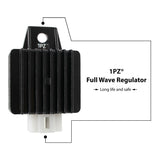 1PZ FW1-R01 4-Pin 12V Full-wave Motorcycle Regulator Rectifier for 50cc 70cc 90cc 110cc 125cc 150cc GY6 Engine Moped Scooter ATV