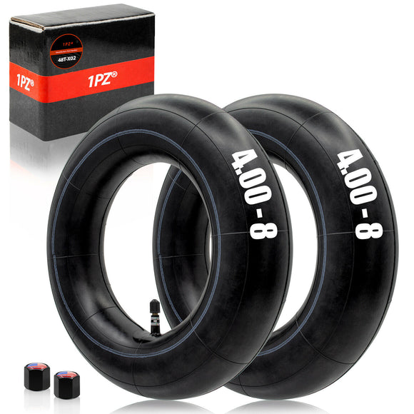 1PZ 48T-X02 4.80/4.00-8'' Inner Tubes with TR13 Straight Valve Stem Replacement for Mowers Hand Trucks Wheelbarrows Carts Generators Yard Trailers Dollies Trolleys Wagons