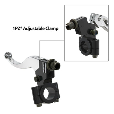 1PZ 7/8'' Sliver Chrome Clutch Lever + 39" Clutch Cable for 50cc 70cc 90cc 110cc 125cc SSR Apollo Chinese Dirt Bikes Pit Bike